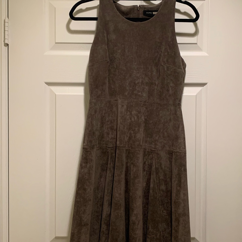 Ivanka Trump suede grey dress